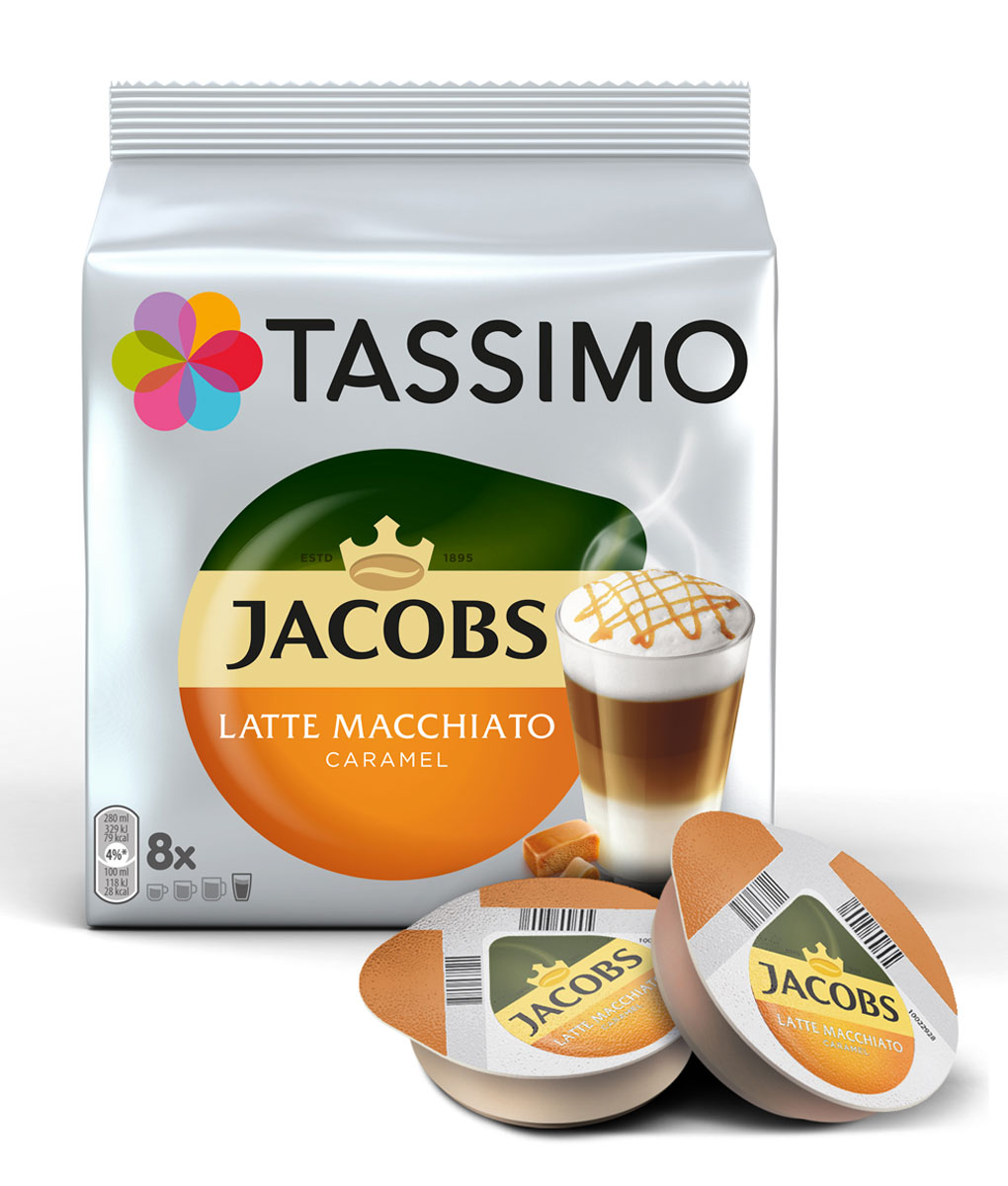 фото Кофе в капсулах tassimo jacobs latte macchiato caramel 8 шт.