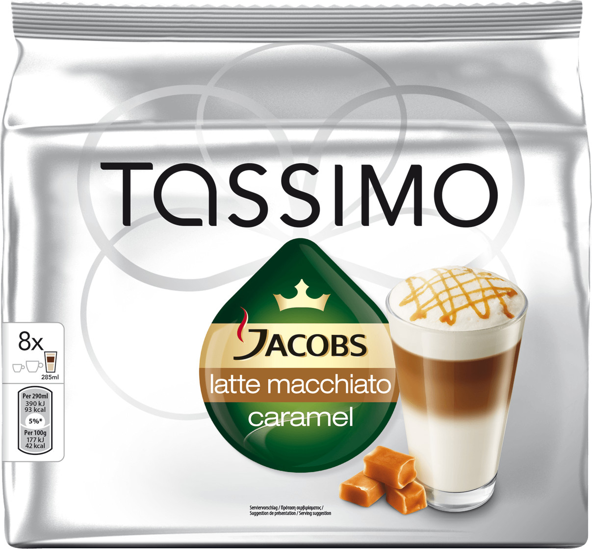 фото Кофе в капсулах tassimo jacobs latte macchiato caramel 8 шт.