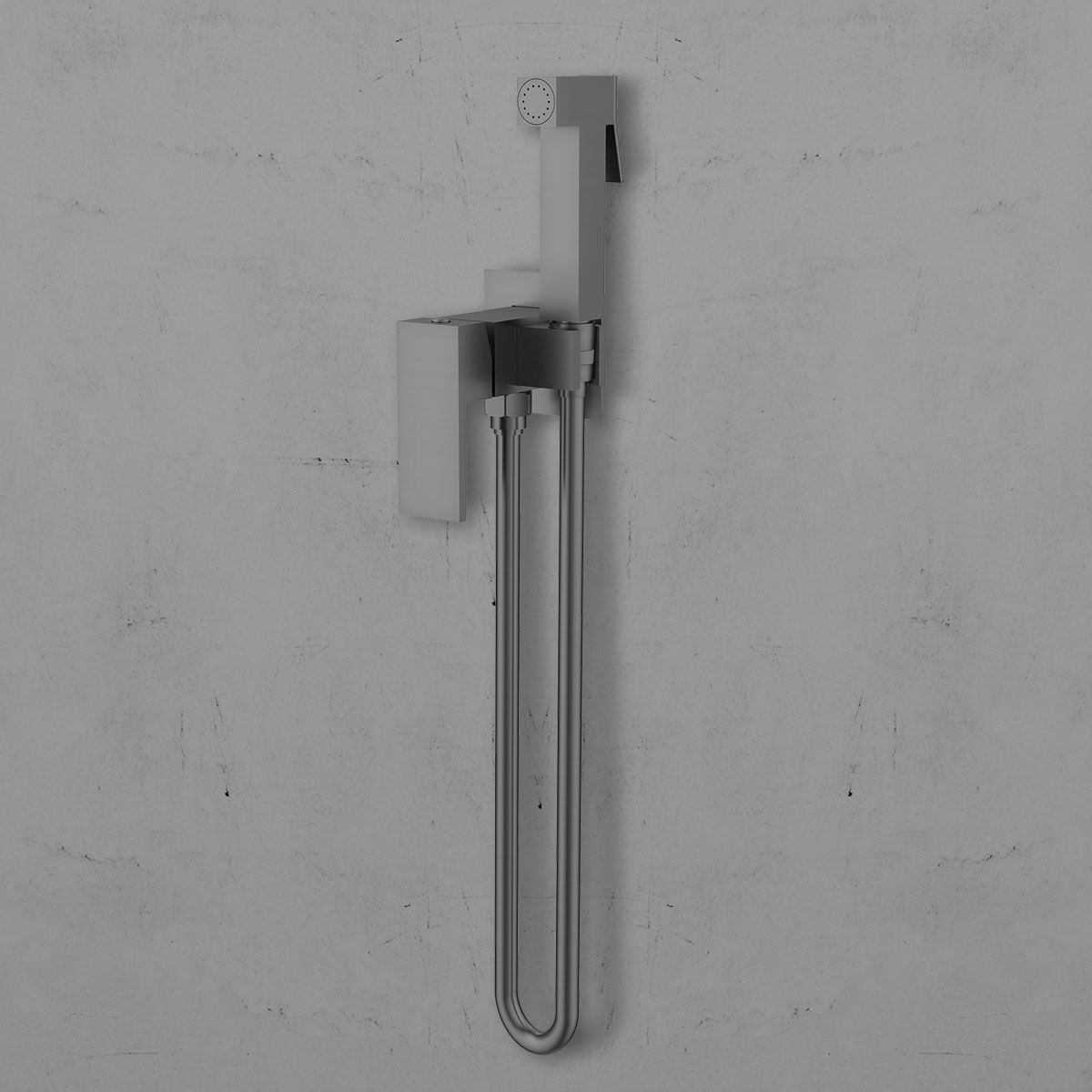 Гигиенический душ Vincea VHFW-102GM из латуни со смесителем, вороненая сталь гигиенический душ vincea