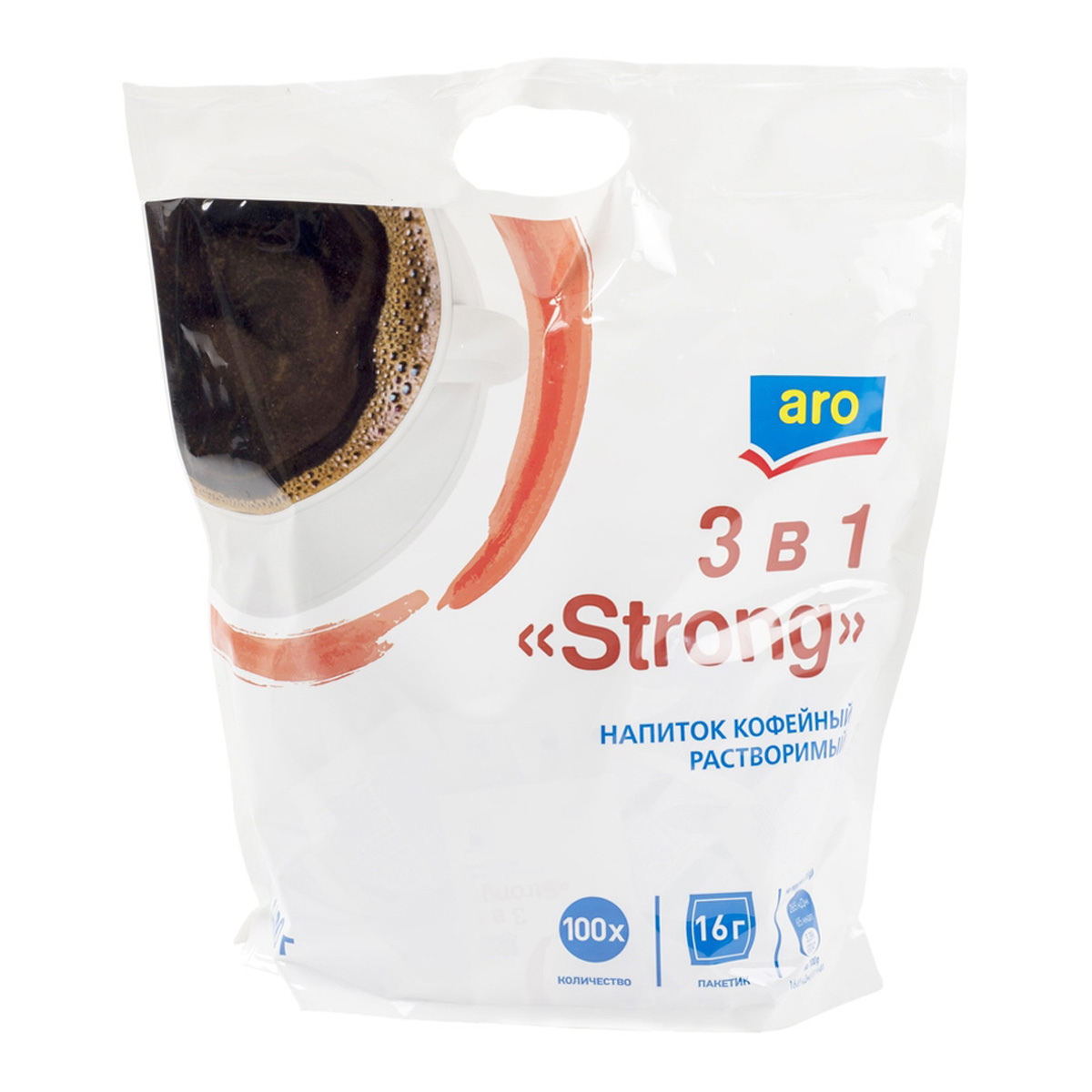 

Кофейный напиток Aro Strong 3в1 100 х 16 г