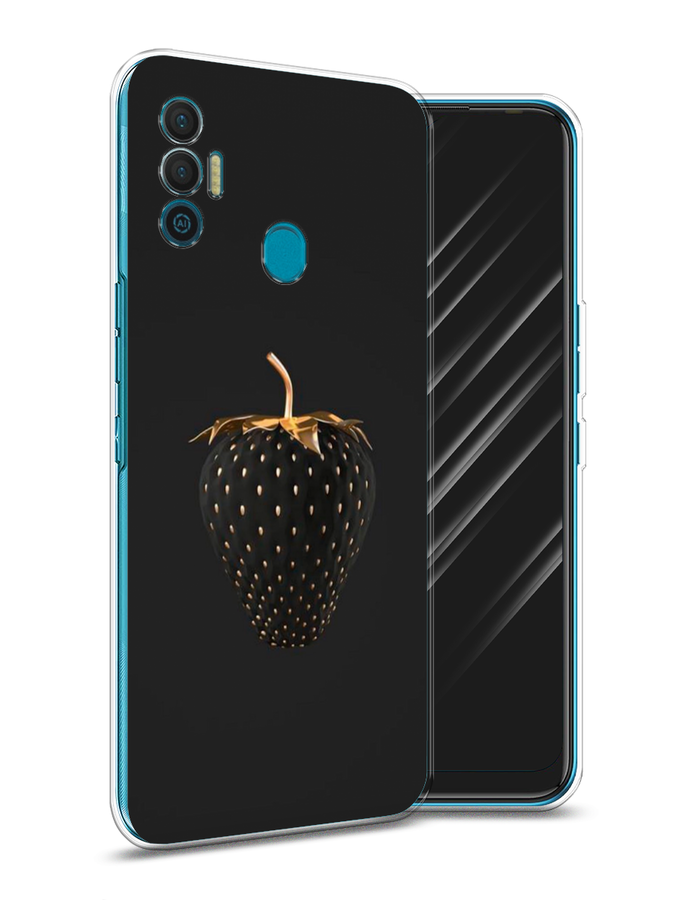 

Чехол Awog на Google Pixel 7 Pro "Черно-золотая клубника", Золотистый;черный