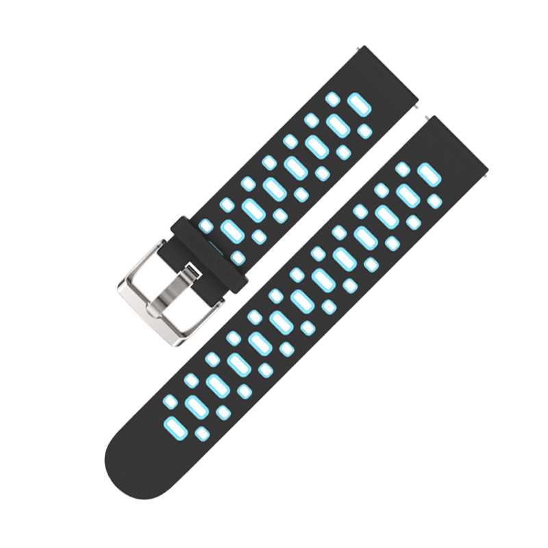 

Ремешок Mijobs для Amazfit Bip/Bip Lite/GTR 42mm/GTS, 20 мм, (черный/голубой), Bip
