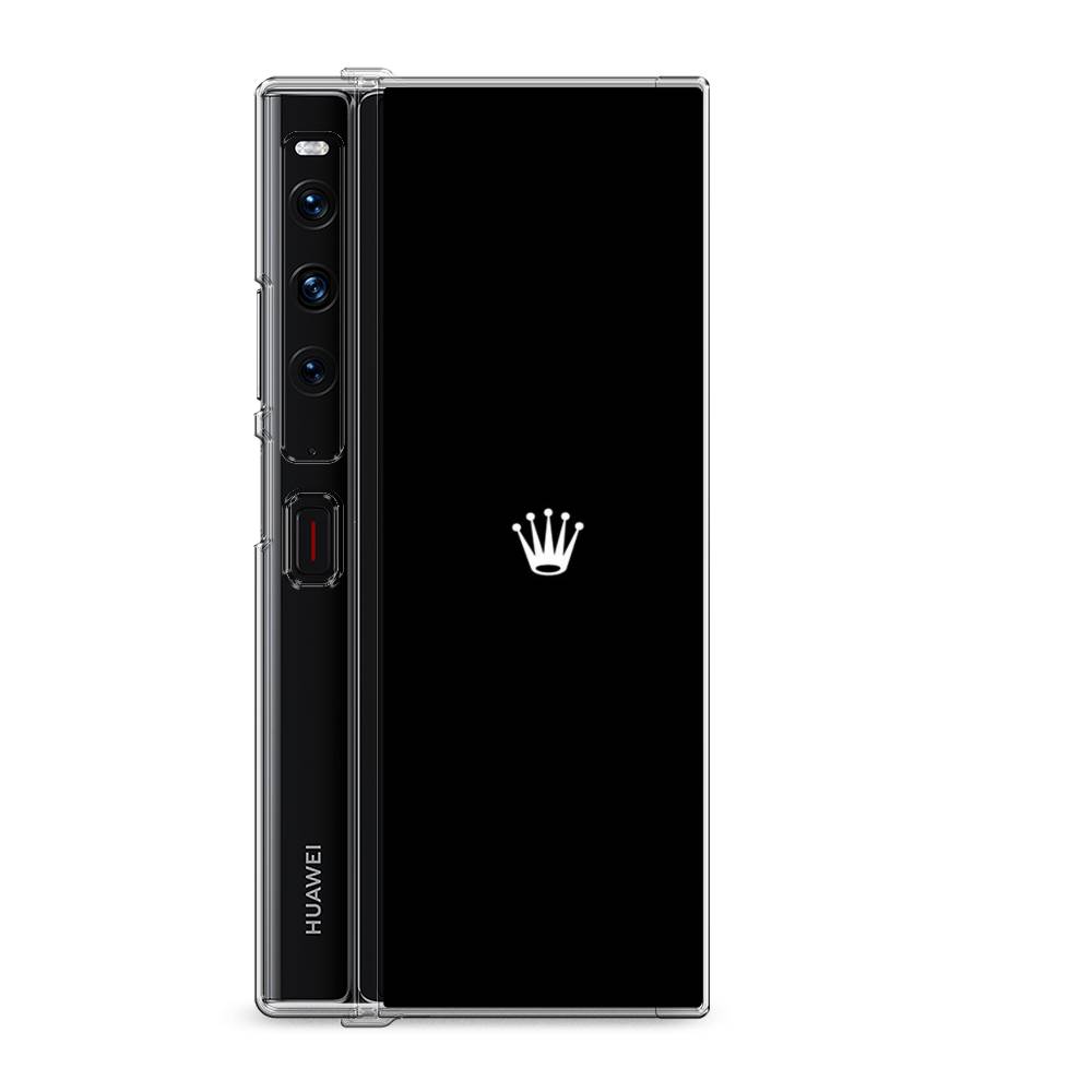 

Силиконовый чехол "Белая корона на черном фоне" на Huawei Mate Xs 2 / Хуавеи Мате Xs 2