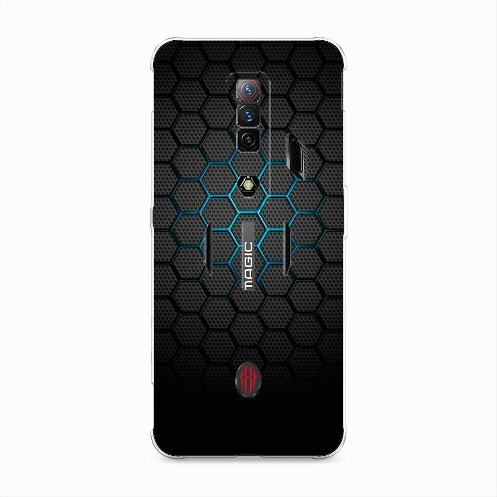 

Чехол Awog на ZTE Nubia Red Magic 7S / ЗТЕ Нубия Ред Мэджик 7С "Бирюзовые соты", Разноцветный, 136350-3