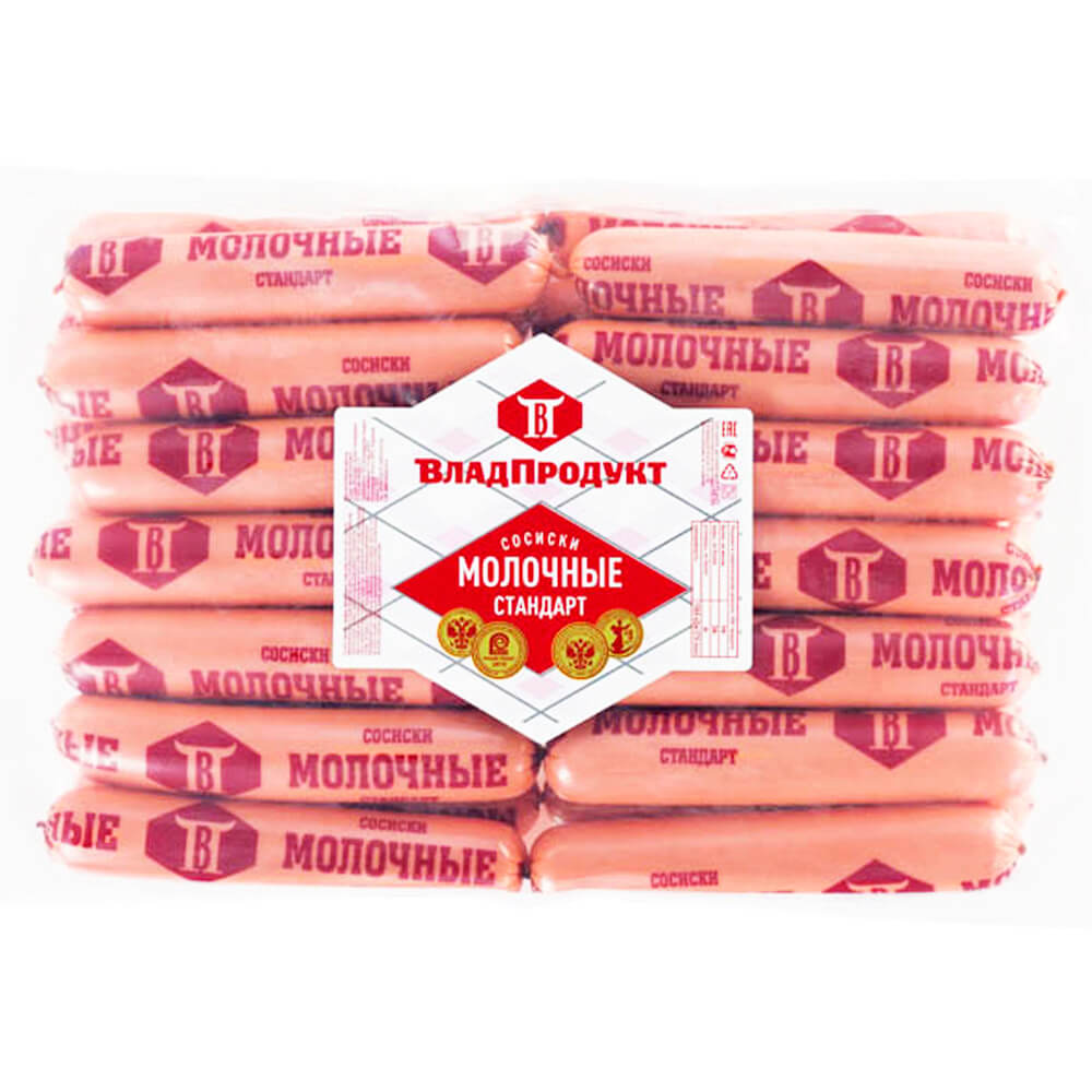

Сосиски Владпродукт Молочные стандарт вареные