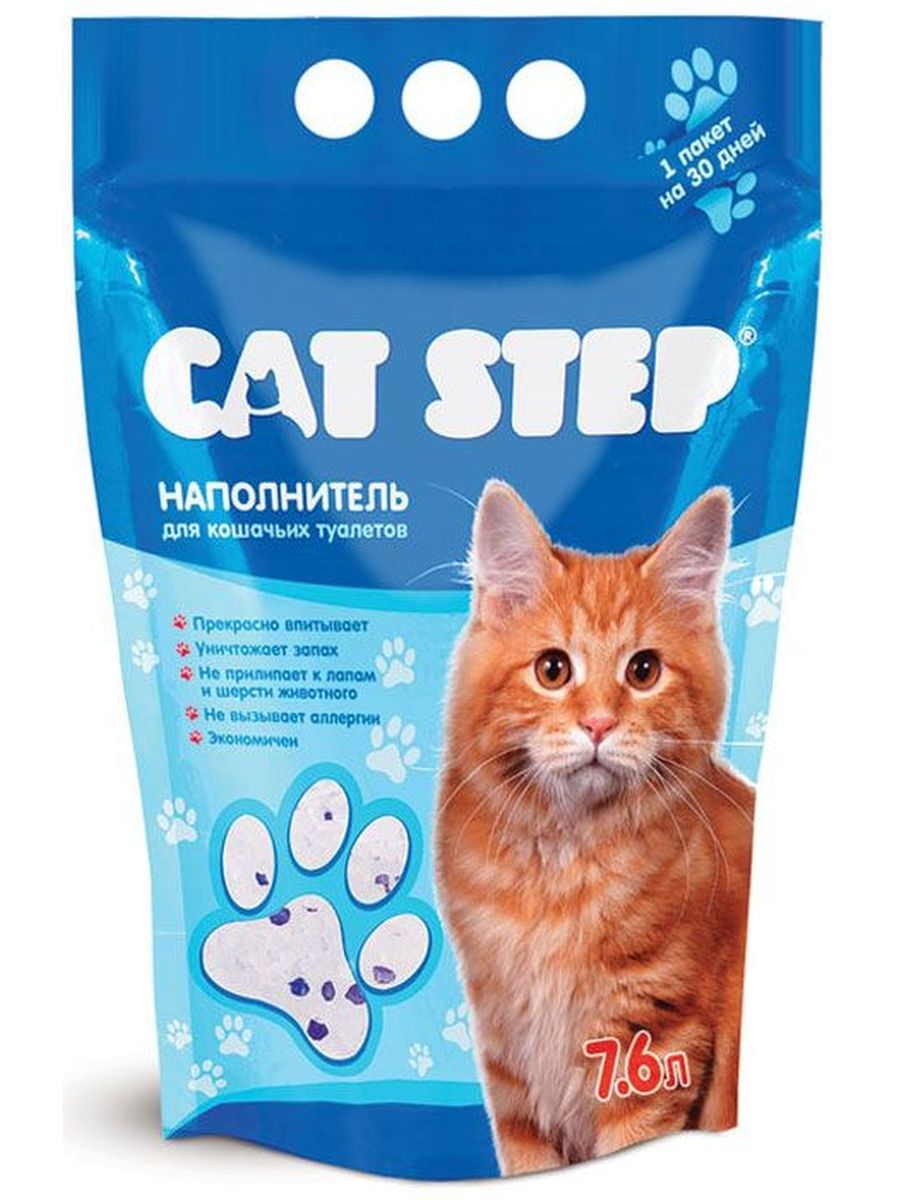 

Впитывающий наполнитель CAT STEP Arctic Blue силикагелевый, 7,6 л