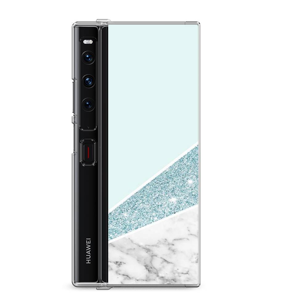 

Силиконовый чехол "Мрамор с голубыми блестками" на Huawei Mate Xs 2 / Хуавеи Мате Xs 2