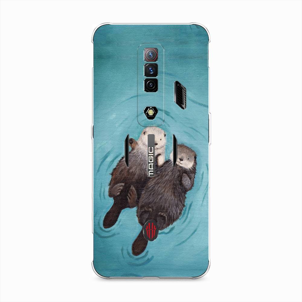 

Чехол Awog на ZTE Nubia Red Magic 7S / ЗТЕ Нубия Ред Мэджик 7С "Парочка бобров", Разноцветный, 136350-10