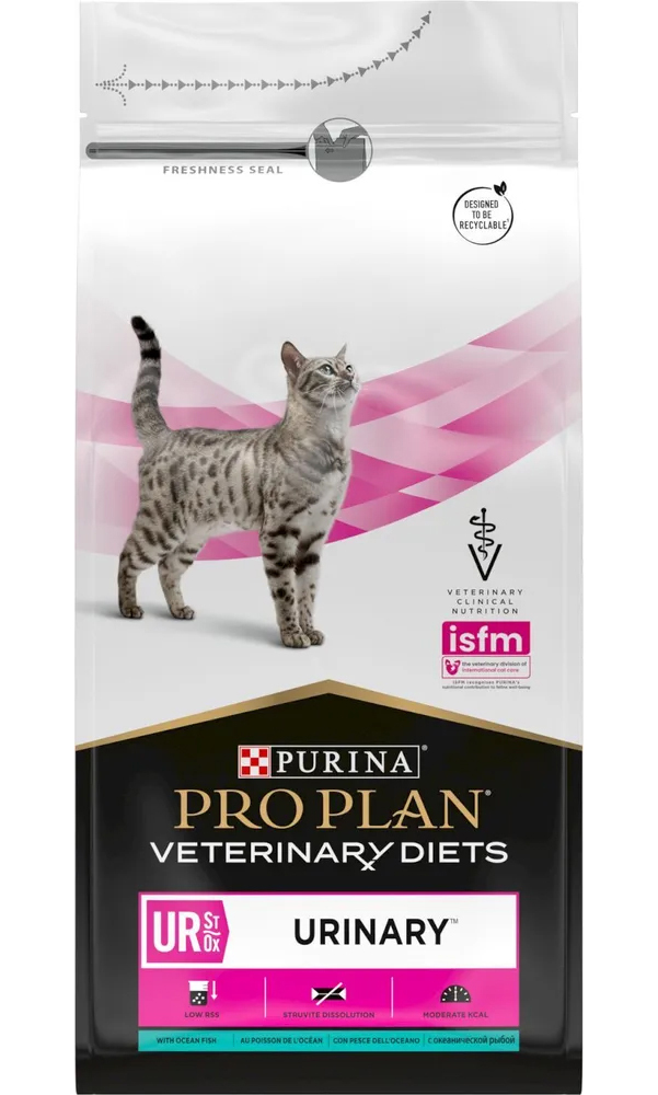 фото Сухой корм для кошек pro plan veterinary diets urinary с океанической рыбой, 1,5 кг