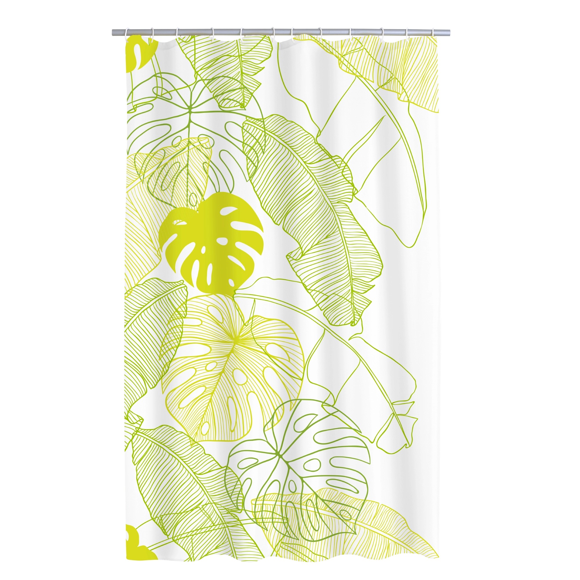 Шторка для ванной Ridder Tropical 180 x 200 см бело-зеленая