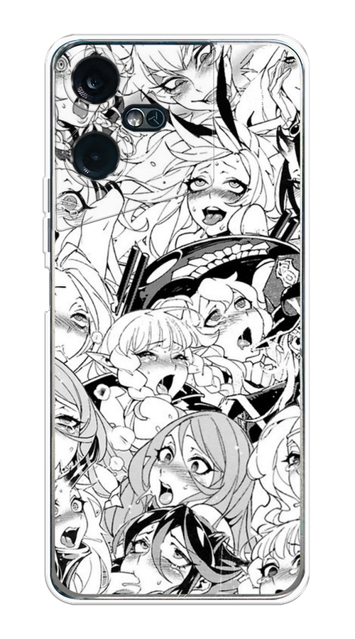 

Чехол на Tecno Pova Neo 3 "Ахегао манга тян", Черный;белый;серый, 304450-1