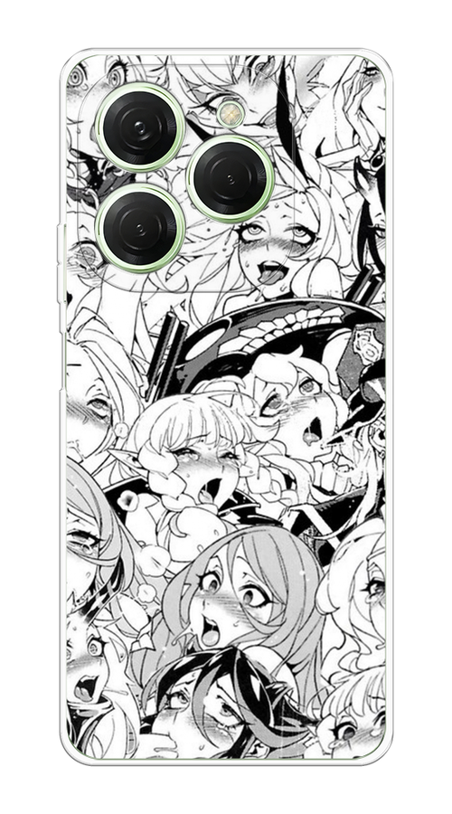 

Чехол на Tecno Spark 20 Pro "Ахегао манга тян", Черный;белый;серый, 304850-1