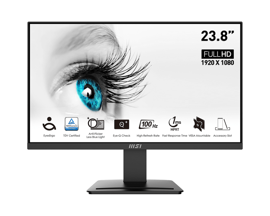 

23,8" Монитор MSI Pro MP2412 черный 100Hz 1920x1080 VA, PRO MP2412