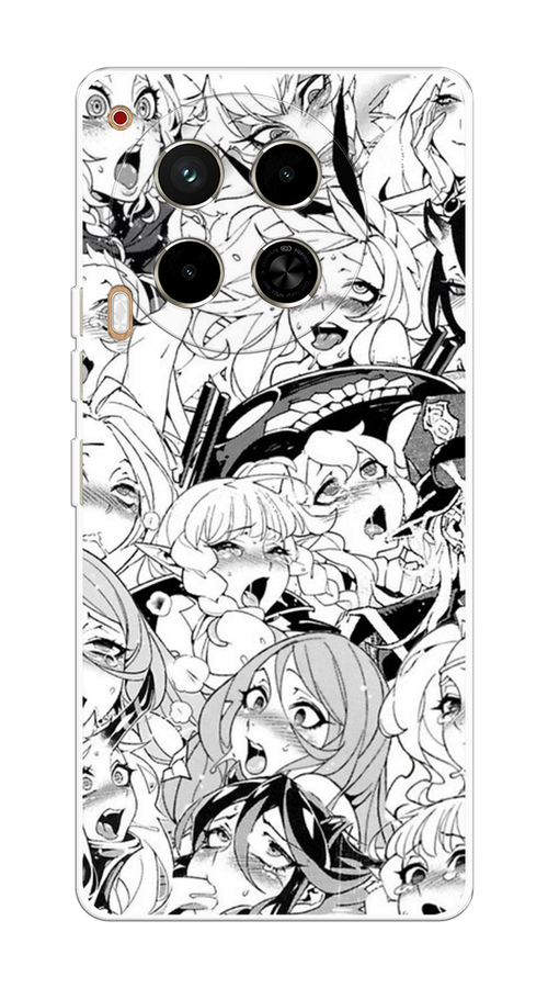 

Чехол на Tecno Camon 30 4G "Ахегао манга тян", Черный;белый;серый, 305650-1