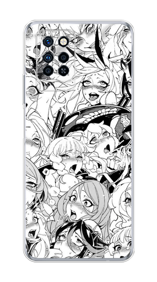 

Чехол на Infinix Note 10 Pro "Ахегао манга тян", Черный;белый;серый, 3100150-1