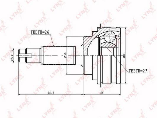 Шрус наружный подходит для toyota caldina 18 92-02carina 16-20td 92-97starlet 13 96- 3380₽