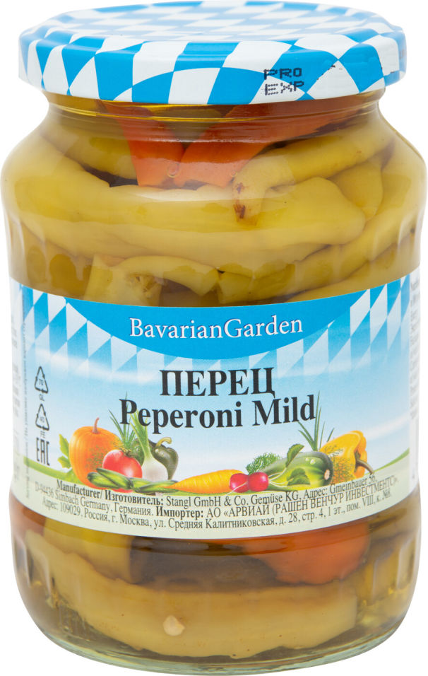 

Перец Bavarian Garden Peperoni Mild 315г