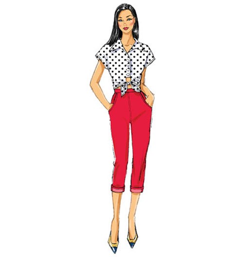 

Выкройка Butterick №5895 — Топ, Джинсы