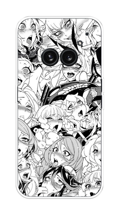 

Чехол на Nothing Phone 2a "Ахегао манга тян", Черный;белый;серый, 3300350-1