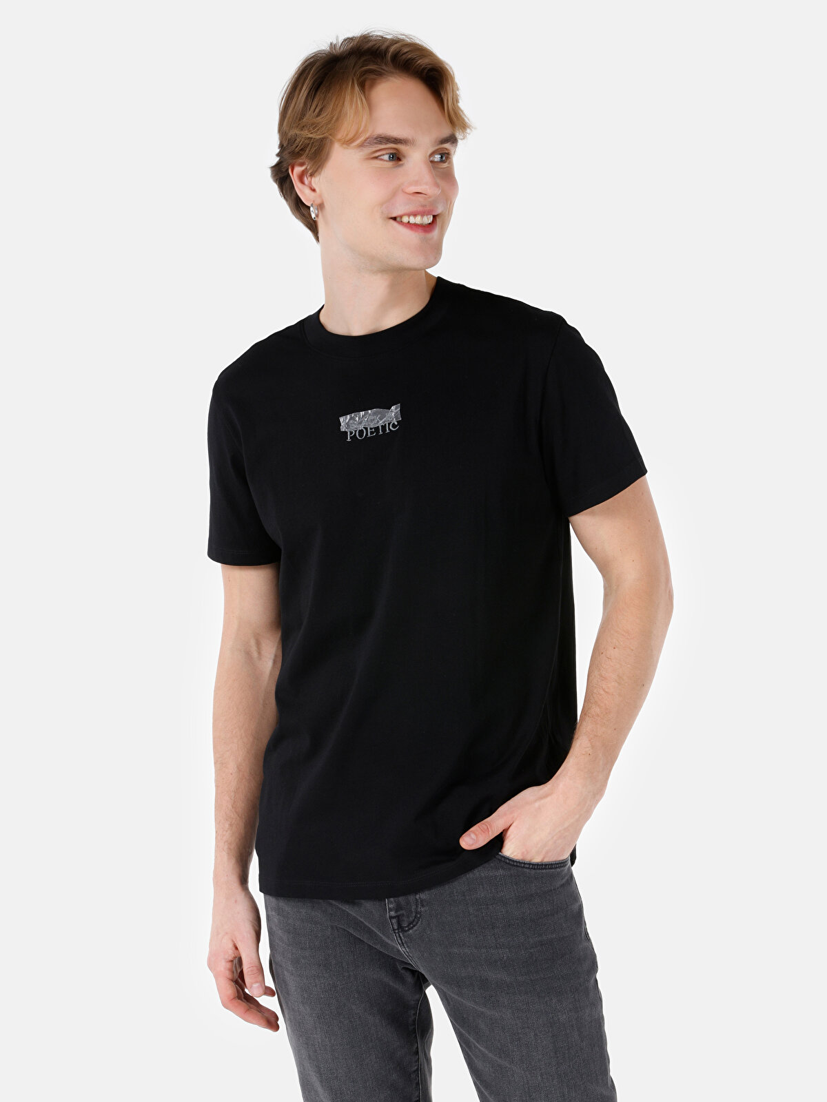 

Футболка мужская Colin's CL1068192 черная 2XL, Черный, CL1068192