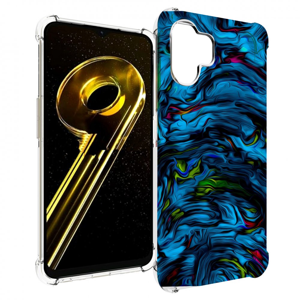 

Чехол бампер MyPads голубая краска в темноте для Realme 10 5G пр..., Прозрачный, Tocco