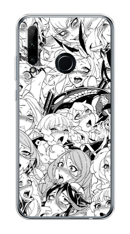 

Чехол на Honor 20e "Ахегао манга тян", Черный;белый;серый, 6104150-1