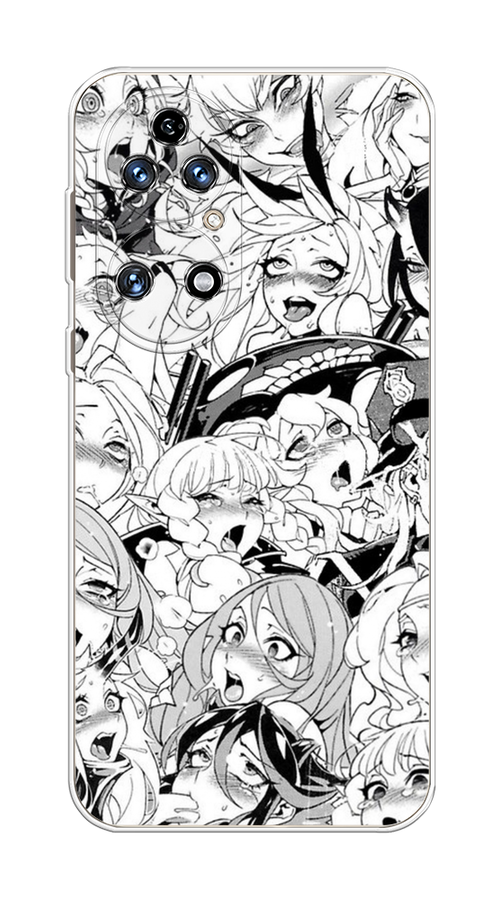

Чехол на Huawei P50 "Ахегао манга тян", Черный;белый;серый, 6104950-1