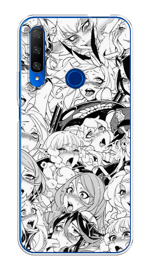 

Чехол на Honor 9X Premium "Ахегао манга тян", Черный;белый;серый, 610650-1
