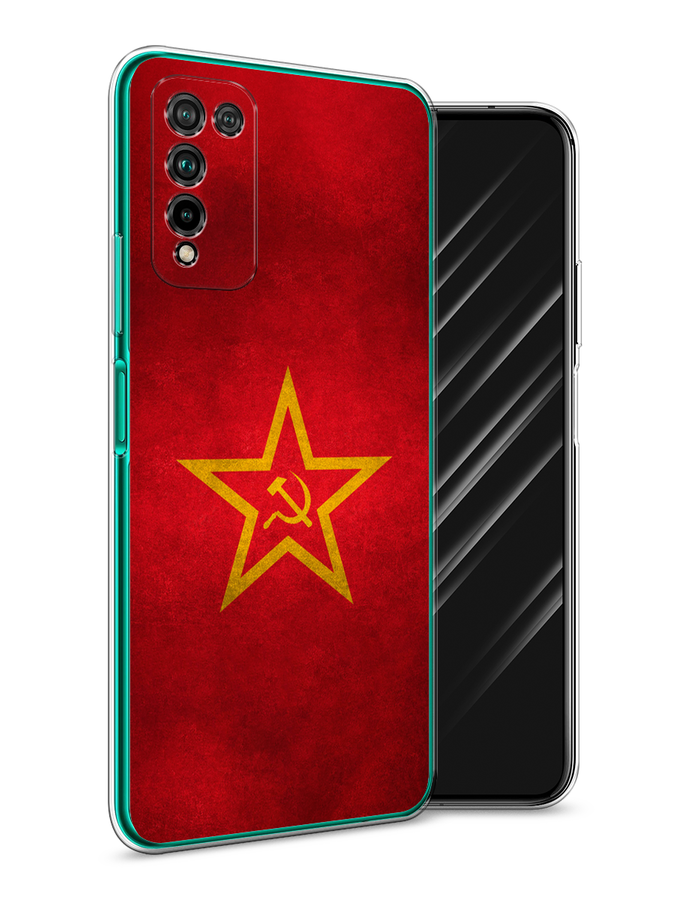 

Чехол Awog на Honor 10X Lite "Красное знамя", Желтый;красный, 6104650-10