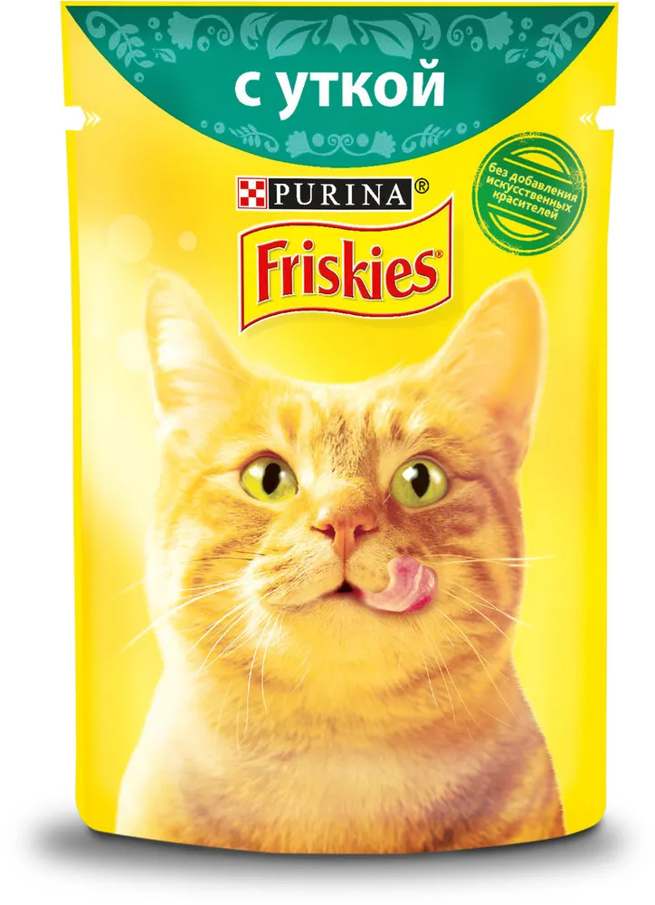 фото Влажный корм для кошек friskies с уткой, 85 г