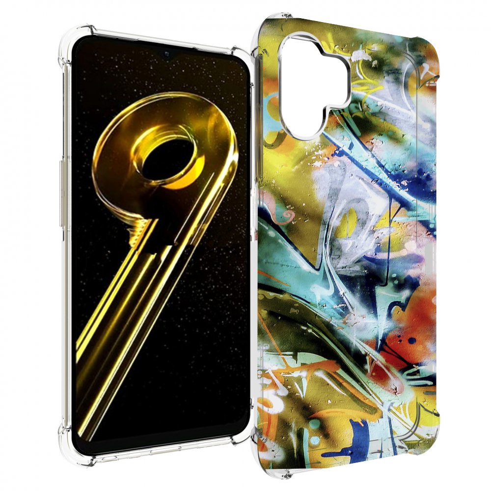 

Чехол бампер MyPads граффити-хаос для Realme 10 5G противоударный, Прозрачный, Tocco