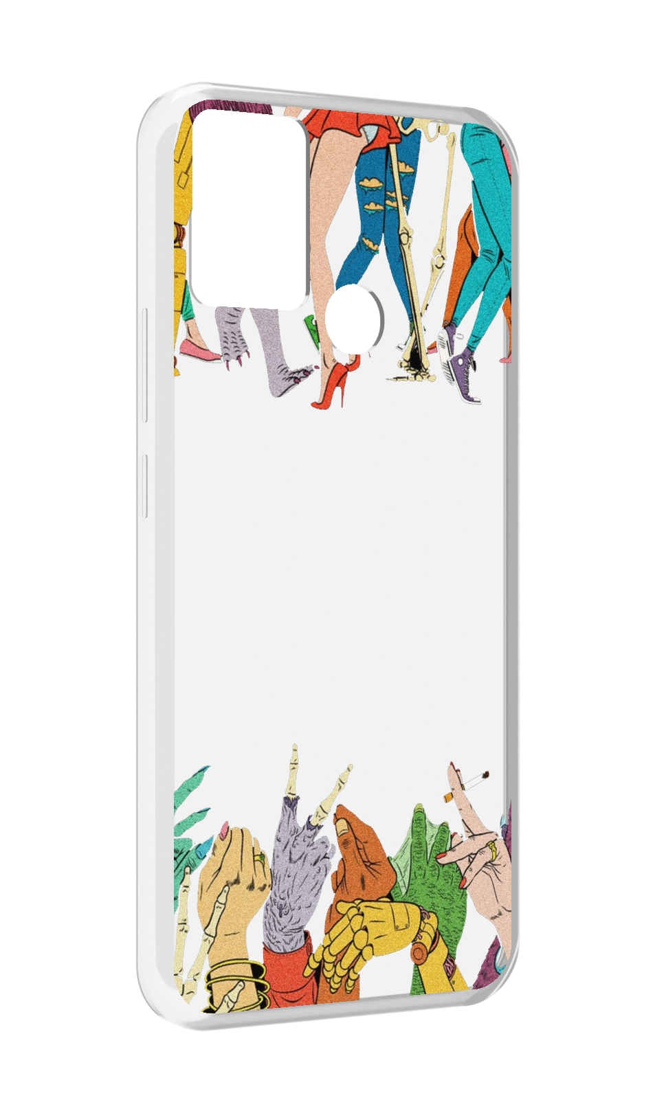 

Чехол MyPads разные персонажи пальчики для Infinix Hot 11 Play, Прозрачный, Tocco