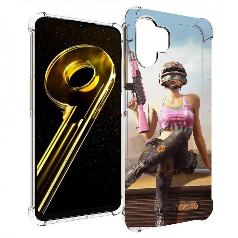

Чехол бампер MyPads девушка из PUBG для Realme 10 5G противоударный, Прозрачный, Tocco