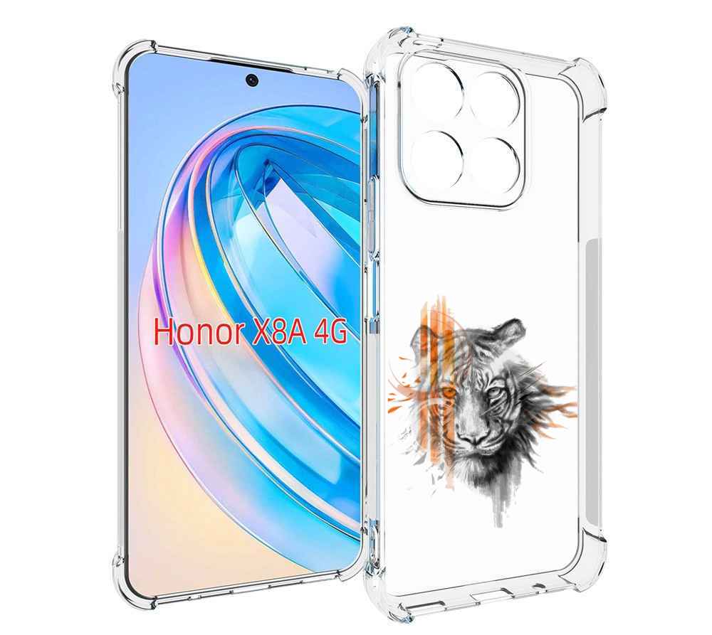 

Чехол MyPads огненный тигр для Honor X8a, Tocco