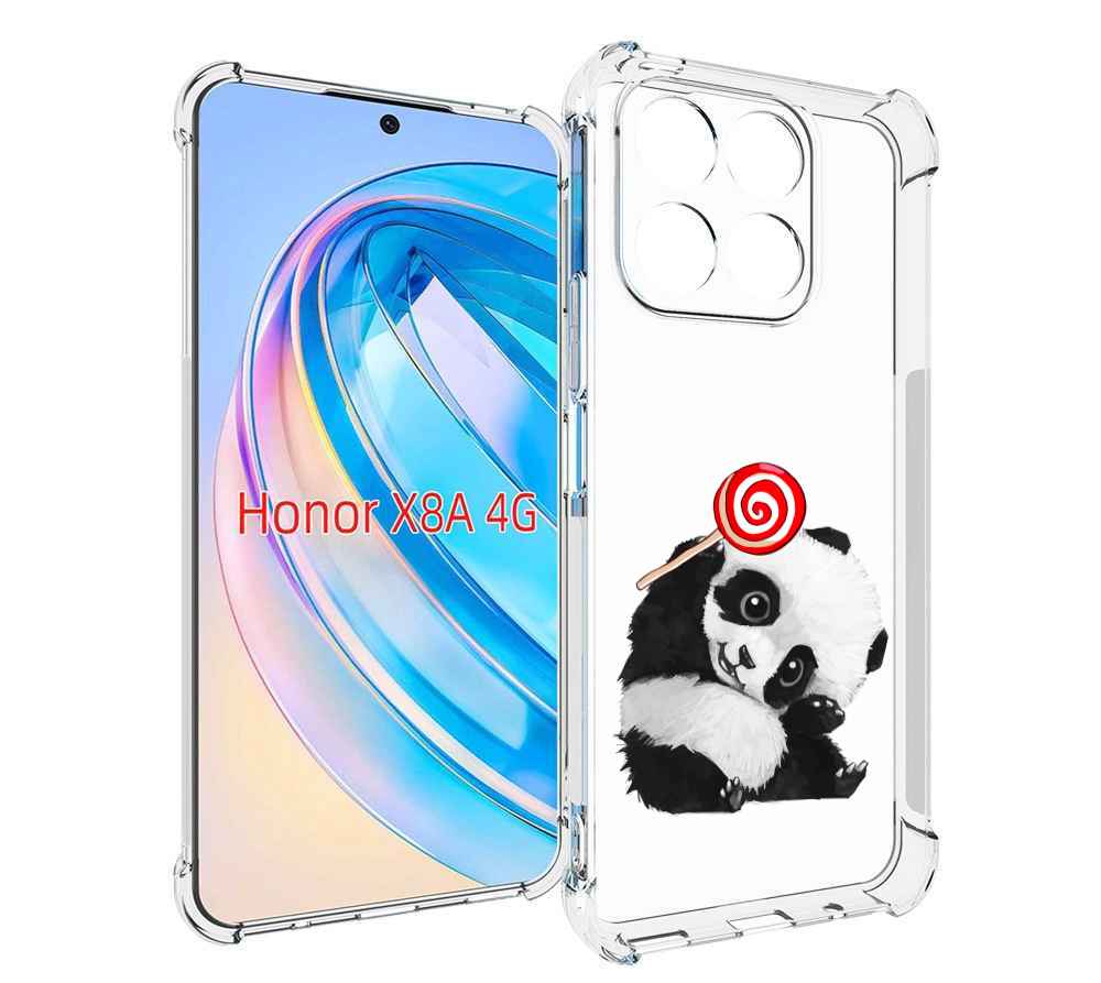 

Чехол MyPads панда с леденцом для Honor X8a, Tocco
