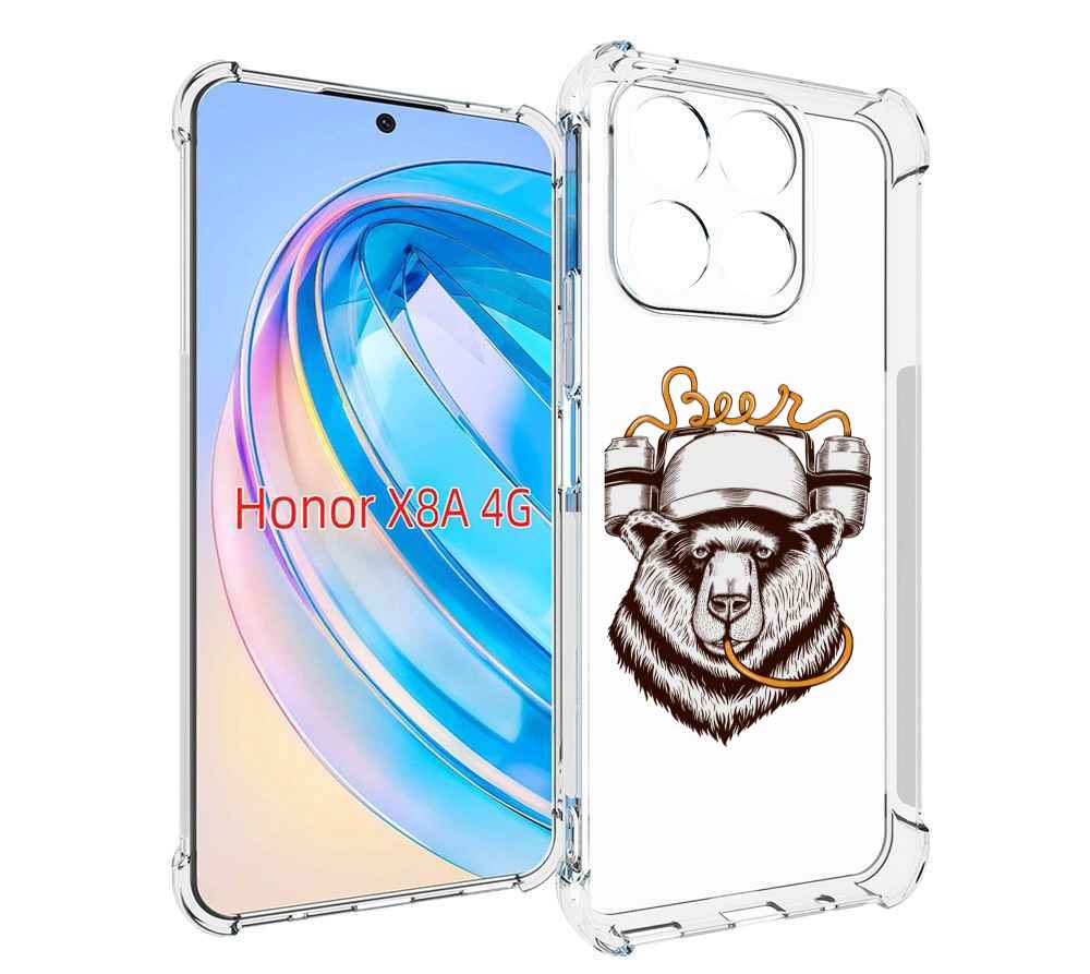 

Чехол MyPads пивной медведь для Honor X8a, Tocco