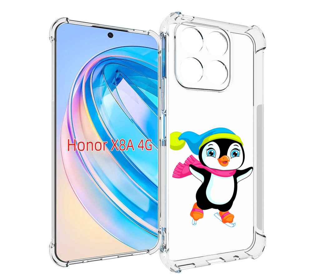 

Чехол MyPads пингвин на коньках для Honor X8a, Tocco