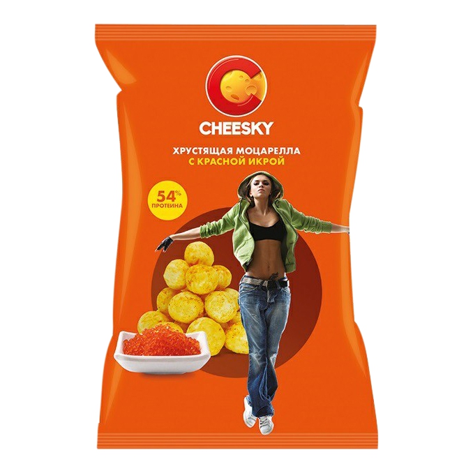 

Сырные снеки Cheesky Хрустящая моцарелла со вкусом красной икры 20 г