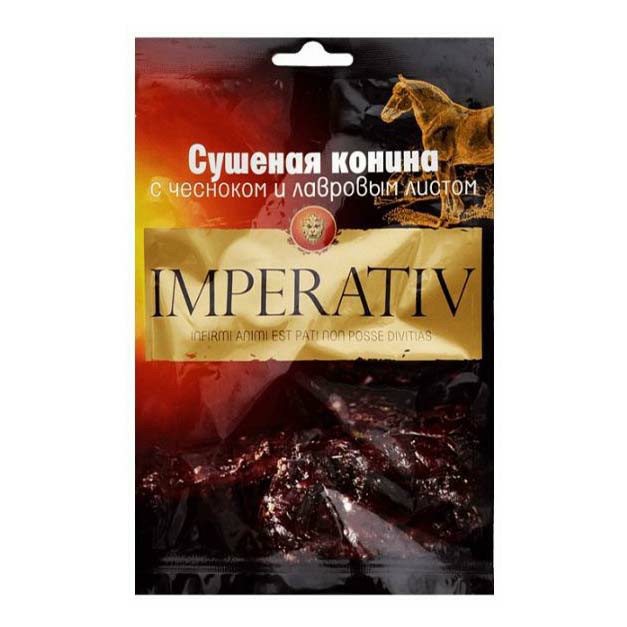 

Конина Imperativ сушеная с чесноком и лавровым листом 30 г