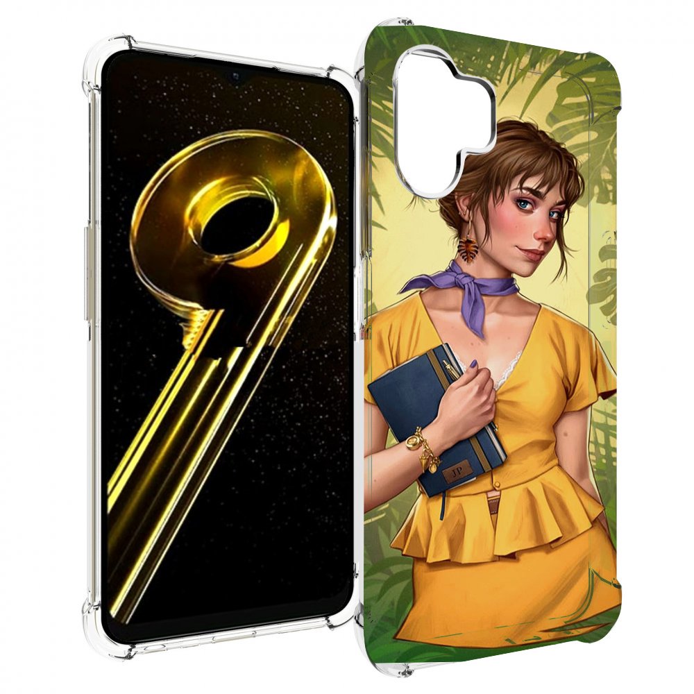 

Чехол бампер MyPads девушка-в-зелени женский для Realme 10 5G пр..., Прозрачный, Tocco