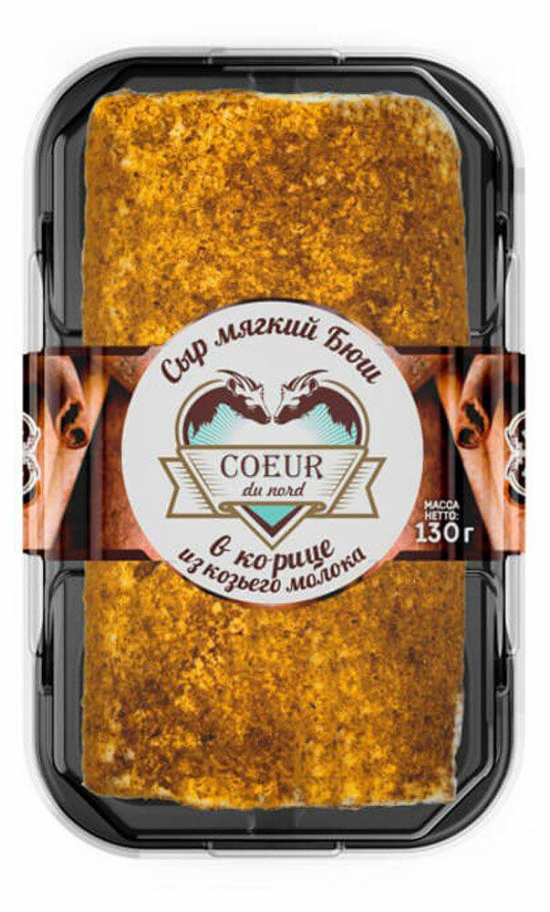 

Сыр мягкий Coeur du nord Бюш в обсыпке из корицы 45% 130 г