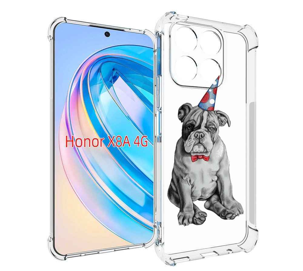 

Чехол MyPads праздничный щенок для Honor X8a, Tocco