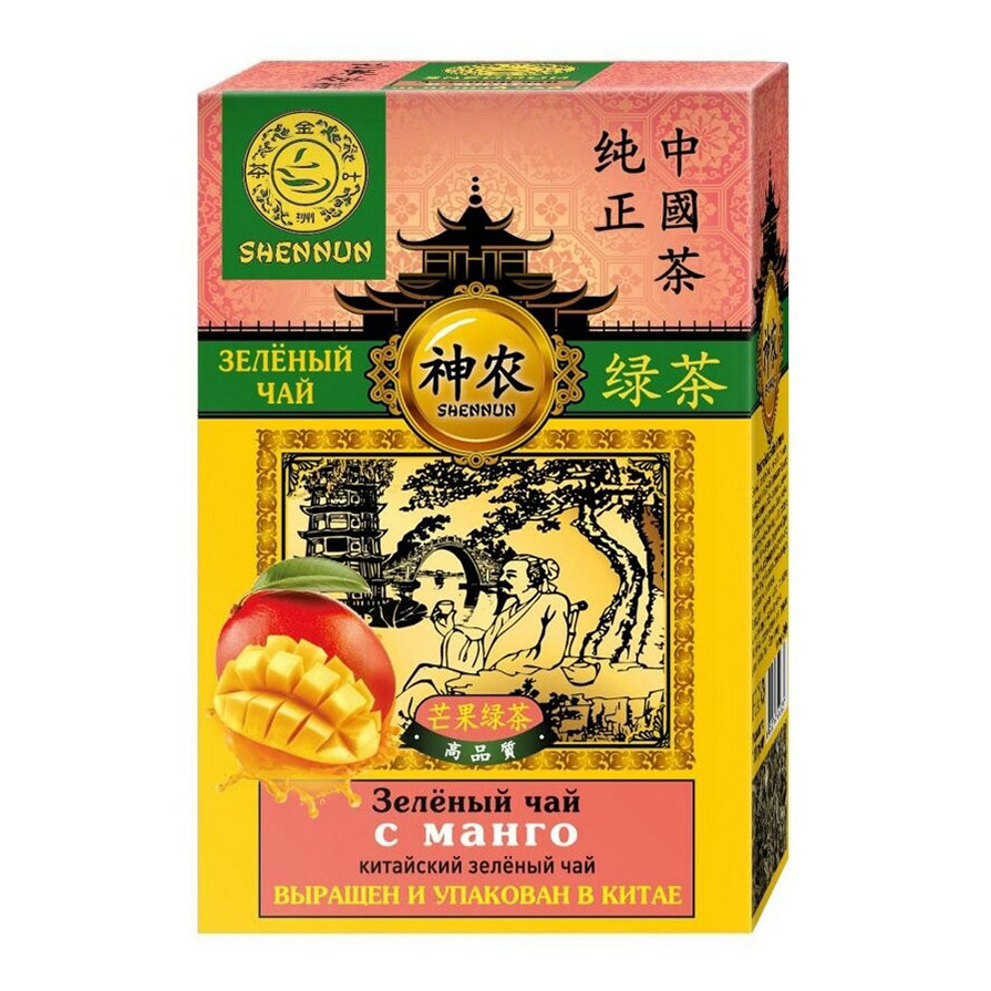 Чай зеленый Shennun с манго крупнолистовой 100 г