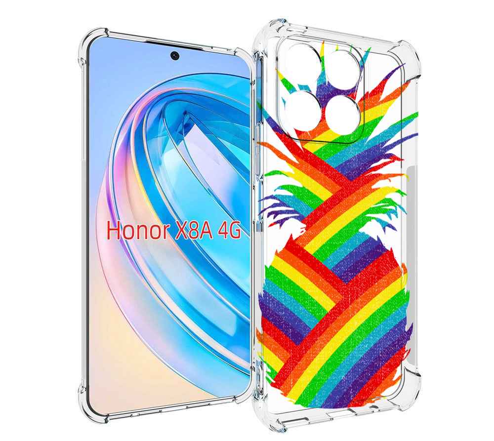 

Чехол MyPads радужный ананас для Honor X8a, Tocco