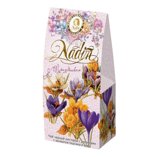 Чай черный Nadin С Праздником! персик-айва листовой 50 г