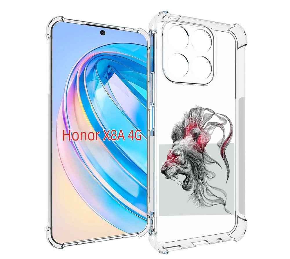 

Чехол MyPads разъяренный лев для Honor X8a, Tocco