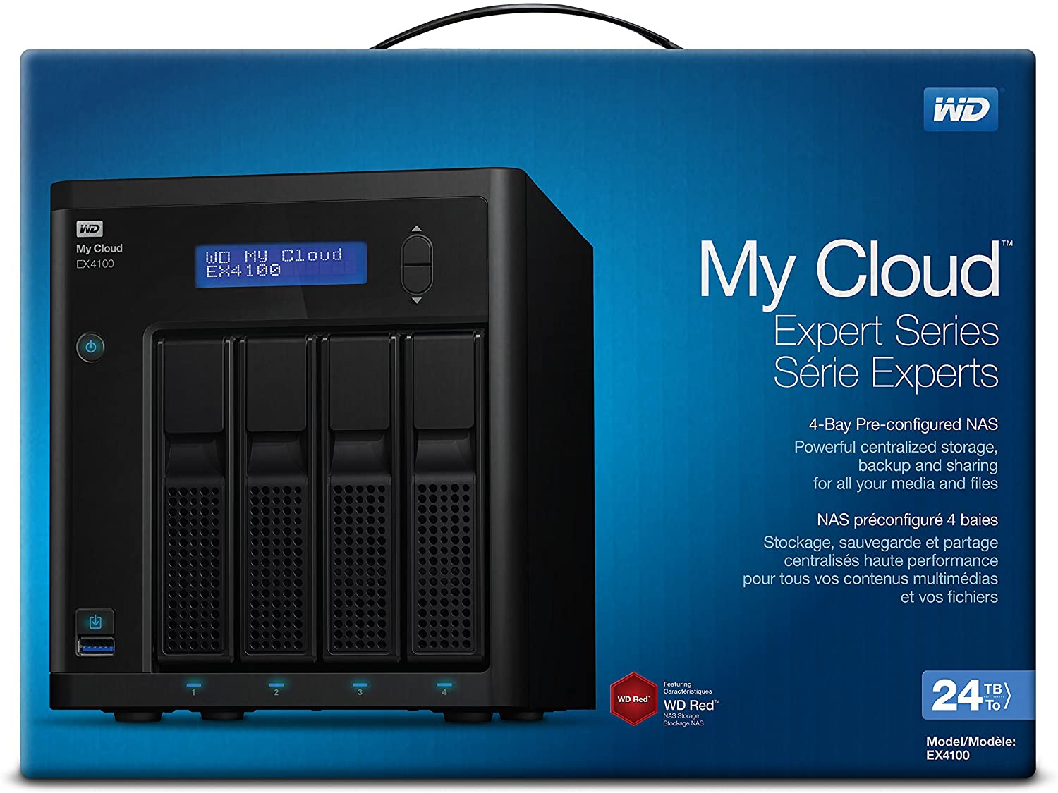 

Сетевой накопитель (NAS) Western Digital 24Tb (WDBWZE0240KBK)