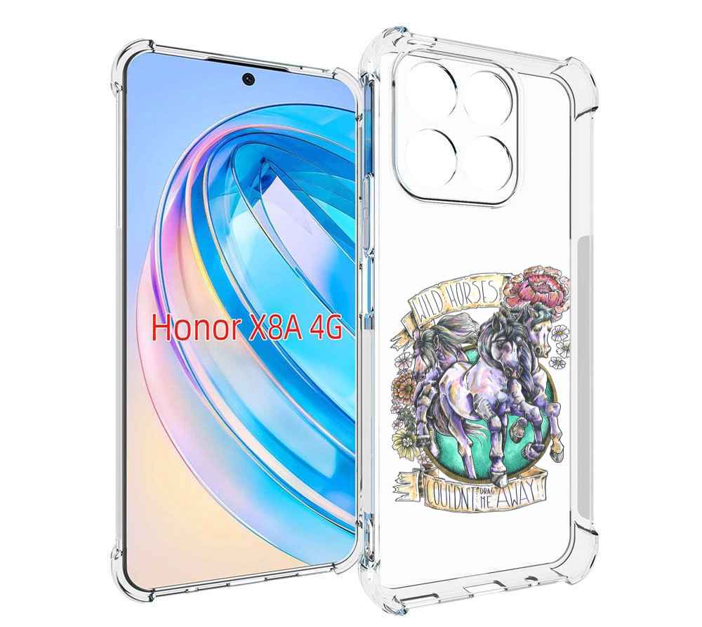 

Чехол MyPads рисунок коней в цветах для Honor X8a, Tocco