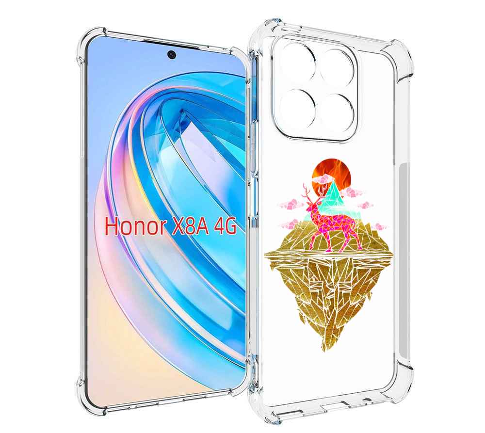 

Чехол MyPads розовый олень абстракция для Honor X8a, Tocco
