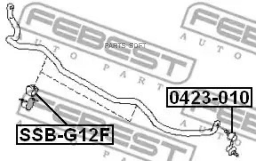 

Ssb-g12f_втулка стабилизатора переднего subaru impreza/legacy 03>